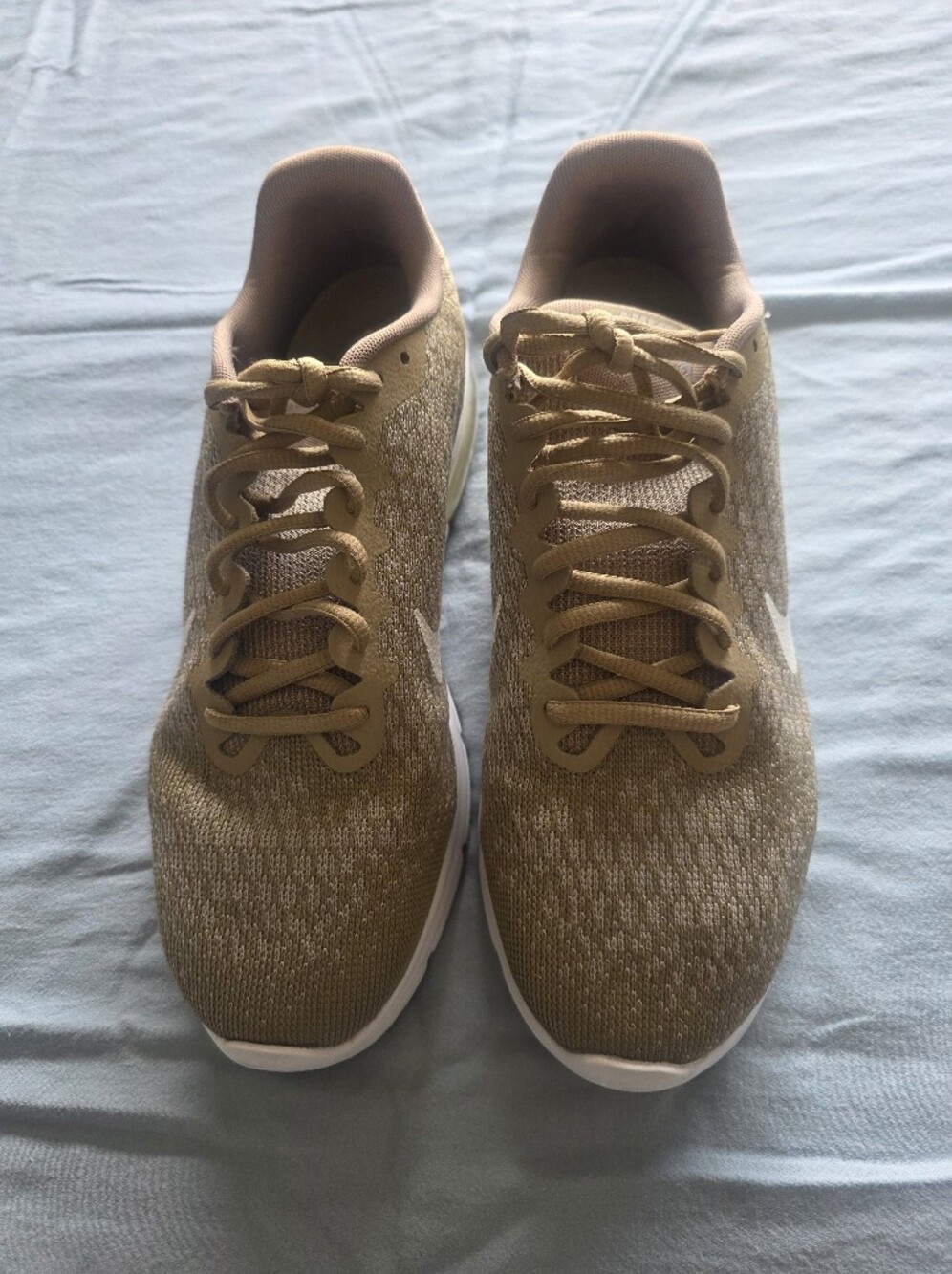 Neutral Tan Knit Athletic Sneakers